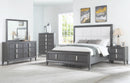Ayala California King Storage Footboard Platform Bed, Dark Grey Alpine