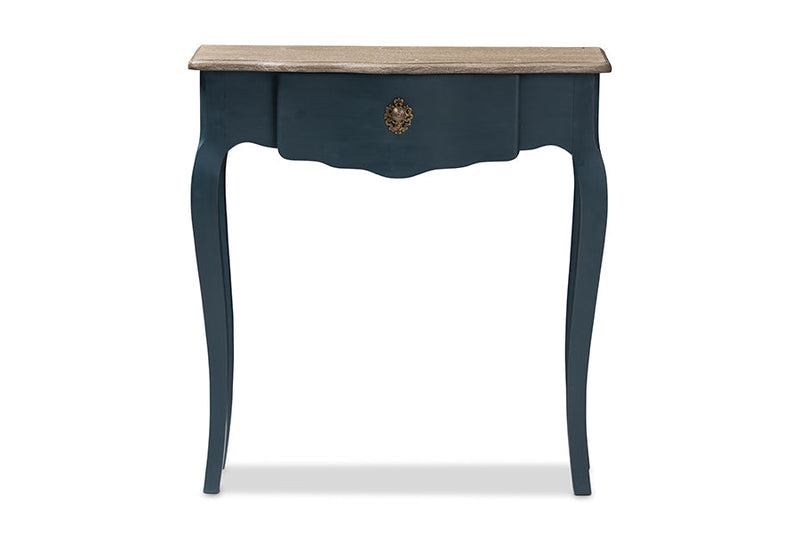 Mya Classic and Provincial Blue Spruce Finished Console Table Baxton