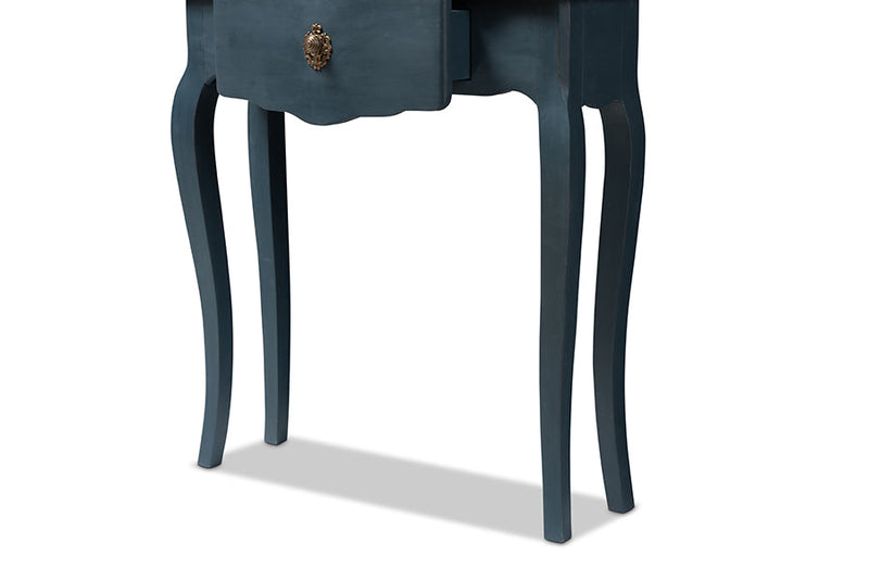 Mya Classic and Provincial Blue Spruce Finished Console Table Baxton