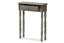 Celia Country Brown Finished 1-Drawer Console Table Baxton