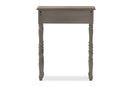 Celia Country Brown Finished 1-Drawer Console Table Baxton