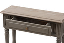 Celia Country Brown Finished 1-Drawer Console Table Baxton