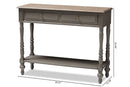 Celia Country Brown Finished 2-Drawer Console Table Baxton