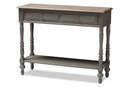 Celia Country Brown Finished 2-Drawer Console Table Baxton