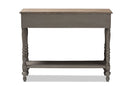 Celia Country Brown Finished 2-Drawer Console Table Baxton