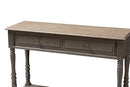 Celia Country Brown Finished 2-Drawer Console Table Baxton