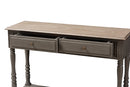 Celia Country Brown Finished 2-Drawer Console Table Baxton