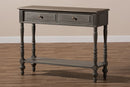Celia Country Brown Finished 2-Drawer Console Table Baxton