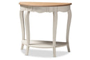 Rogier Country White and Natural Brown Finished Console Table Baxton