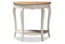 Rogier Country White and Natural Brown Finished Console Table Baxton