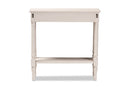 Catalina 31.5" Wide Country Whitewashed 1-Drawer Console Table Baxton