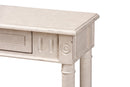 Catalina 31.5" Wide Country Whitewashed 1-Drawer Console Table Baxton