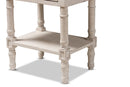 Yana Country Whitewashed 2-Drawer Nightstand Baxton
