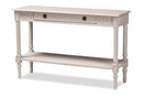 Catalina 47" Wide Country Whitewashed 1-Drawer Console Table Baxton