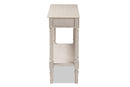 Catalina 47" Wide Country Whitewashed 1-Drawer Console Table Baxton