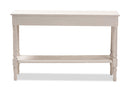 Catalina 47" Wide Country Whitewashed 1-Drawer Console Table Baxton
