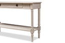 Catalina 47" Wide Country Whitewashed 1-Drawer Console Table Baxton