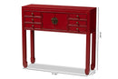 Janna Red Bronze Finished Accents 6-Drawer Console Table Baxton
