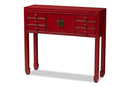 Janna Red Bronze Finished Accents 6-Drawer Console Table Baxton