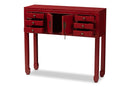 Janna Red Bronze Finished Accents 6-Drawer Console Table Baxton