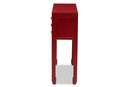 Janna Red Bronze Finished Accents 6-Drawer Console Table Baxton
