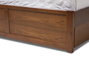 Anzia Walnut Finished Queen Size Storage Platform Bed Baxton