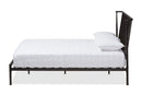 Mare Black Bronze Finished Metal Queen Size Platform Bed Baxton