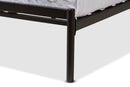 Mare Black Bronze Finished Metal Queen Size Platform Bed Baxton