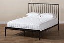 Mare Black Bronze Finished Metal Queen Size Platform Bed Baxton
