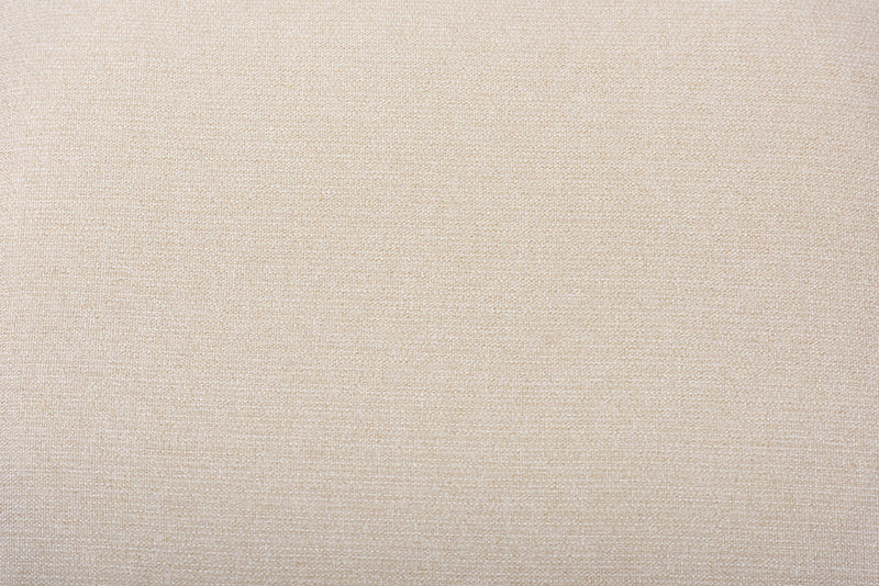 Blossom Light Beige Fabric Upholstered Walnut Brown Ottoman Baxton