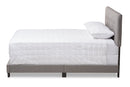 Gilbert Light Gray Fabric Upholstered Full Size Bed Baxton