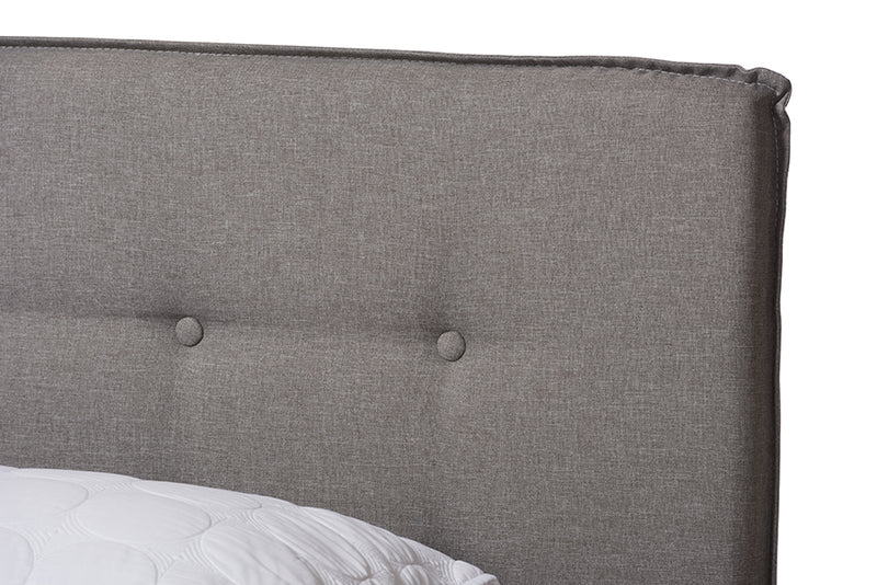 Gilbert Modern and Contemporary Light Gray Fabric Upholstered Full Size Bed