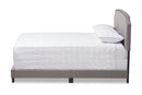 Schiuma Light Gray Fabric Upholstered Full Size Bed Baxton