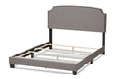 Schiuma Light Gray Fabric Upholstered King Size Bed Baxton
