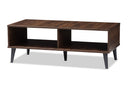 Zenon Brown and Dark Gray Coffee Table Baxton