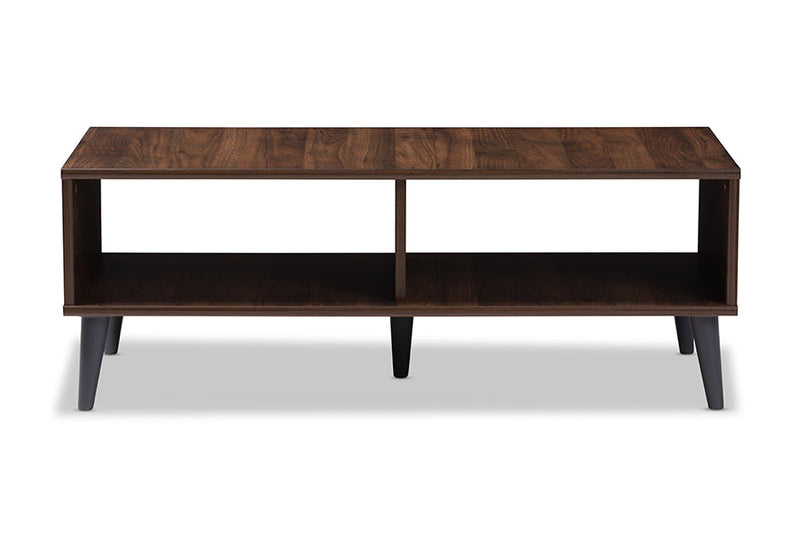 Zenon Brown and Dark Gray Coffee Table Baxton