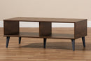 Zenon Brown and Dark Gray Coffee Table Baxton