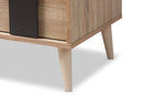 Palmira Light Oak and Gray 5-Drawer Chest Baxton