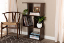 Kyoto Brown and Dark Gray Finished Display Bookcase Baxton