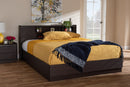 Merryn Brown Finished Queen Size Platform Storage Bed Baxton