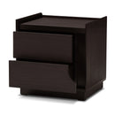 Merryn Brown Finished 2-Drawer Nightstand Baxton