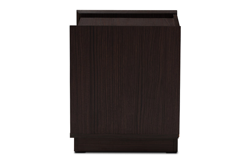 Merryn Modern and Contemporary Brown Finished 2-Drawer Nightstand