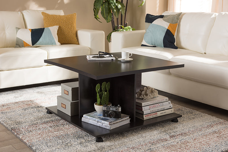 Eldon Modern and Contemporary Wenge Brown Finished Coffee Table