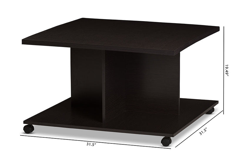 Eldon Wenge Brown Finished Coffee Table Baxton