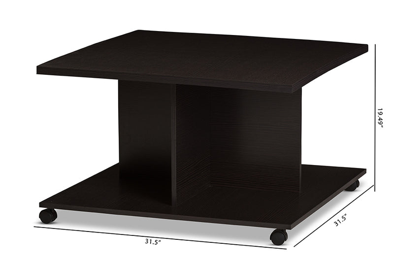 Eldon Modern and Contemporary Wenge Brown Finished Coffee Table