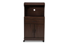 Ginaro Dark Walnut Finished Kitchen Cabinet Baxton