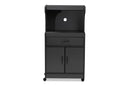 Ginaro Dark Gray Finished Kitchen Cabinet Baxton