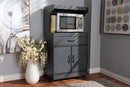 Ginaro Dark Gray Finished Kitchen Cabinet Baxton