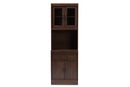 Bernard Dark Walnut Finished Kitchen Cabinet and Hutch Baxton