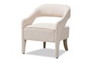 Halden Beige Fabric Upholstered Lounge Chair Baxton